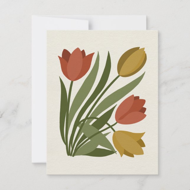 Tarjeta De Agradecimiento Tulips de primavera Notecard (Anverso)