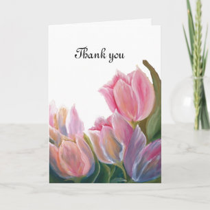 TARJETA DE AGRADECIMIENTO TULIPS EN UN JARDÍN