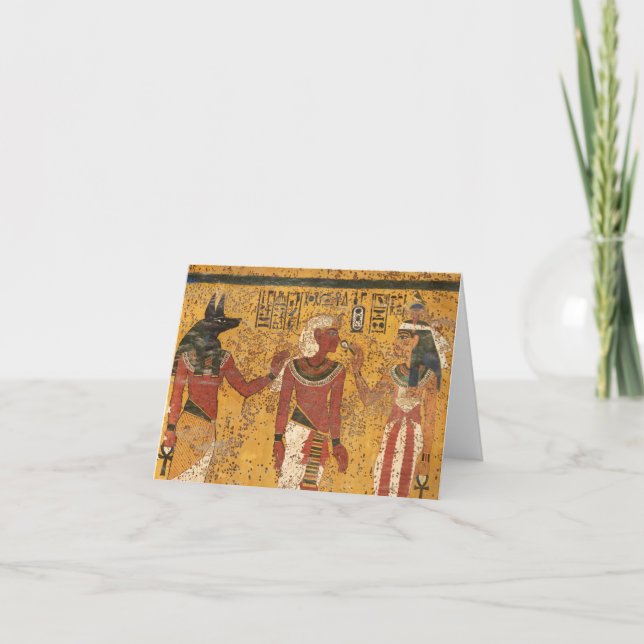 Tarjeta De Agradecimiento Tumba Tutankhamun, pared sur de la historia egipci (Anverso)