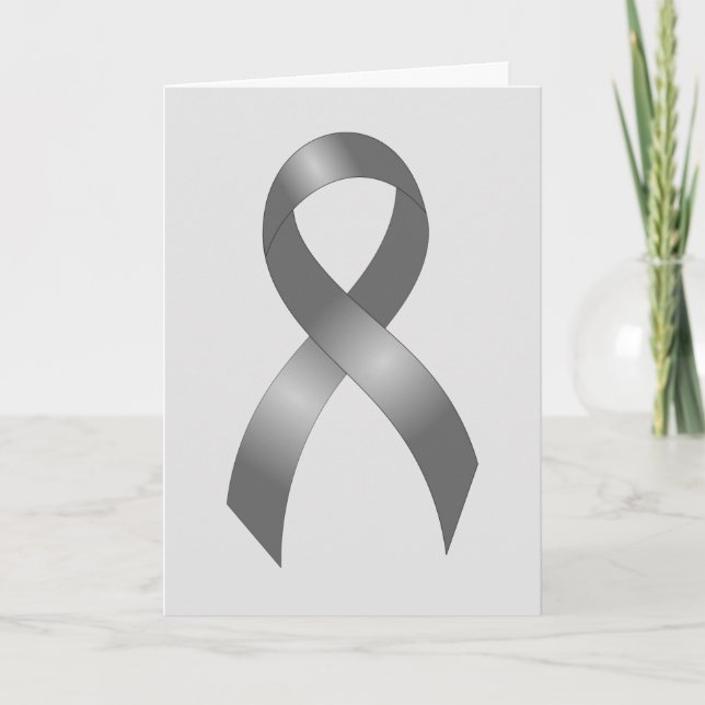 Tarjeta De Agradecimiento Tumor cerebral | diabetes | Cinta gris (Anverso)