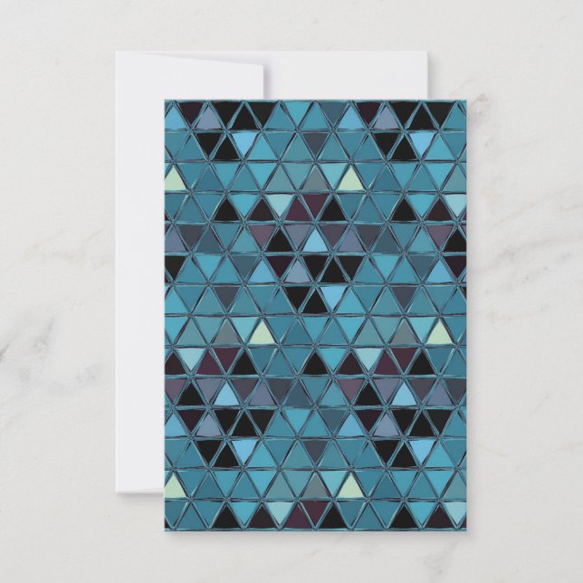 Tarjeta De Agradecimiento Turquoise Stained Glass Mosaic Southwest (Anverso)