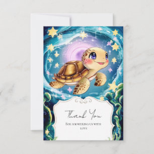 Tarjeta De Agradecimiento Turtle Baby Shower
