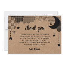 Twinkle Little Star Kraft Baby Shower Gracias