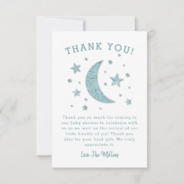 Tarjeta De Agradecimiento Twinkle Stars Moon Baby Shower