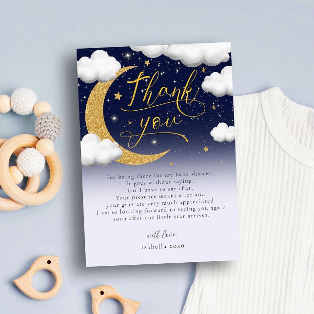 Tarjeta De Agradecimiento Twinkle Twinkle Little Star Baby Shower Gracias (Subido por el creador)