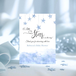Tarjeta De Agradecimiento Twinkle Twinkle Little Star Baby Shower Niño Azul