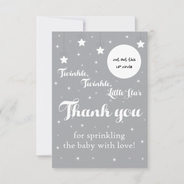 Tarjeta De Agradecimiento Twinkle, Twinkle, Little Star EOS con el favor de  (Anverso)