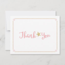 Tarjeta De Agradecimiento Twinkle Twinkle Little Star Pink Gold Gracias