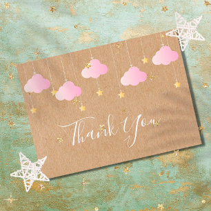 Tarjeta De Agradecimiento Twinkle Twinkle Pequeña Estrella Niña Gracias