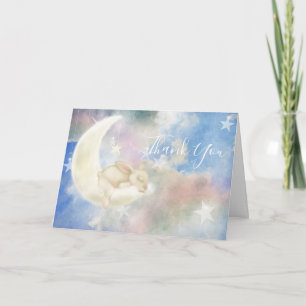 Tarjeta De Agradecimiento Twinkles Baby Bunny Dulces Sueños   Cielo y Nubes
