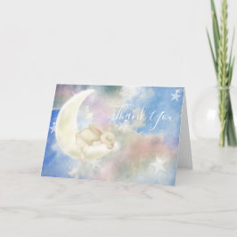 Tarjeta De Agradecimiento Twinkles Baby Bunny Sweet Dreams | Cielo y nubes