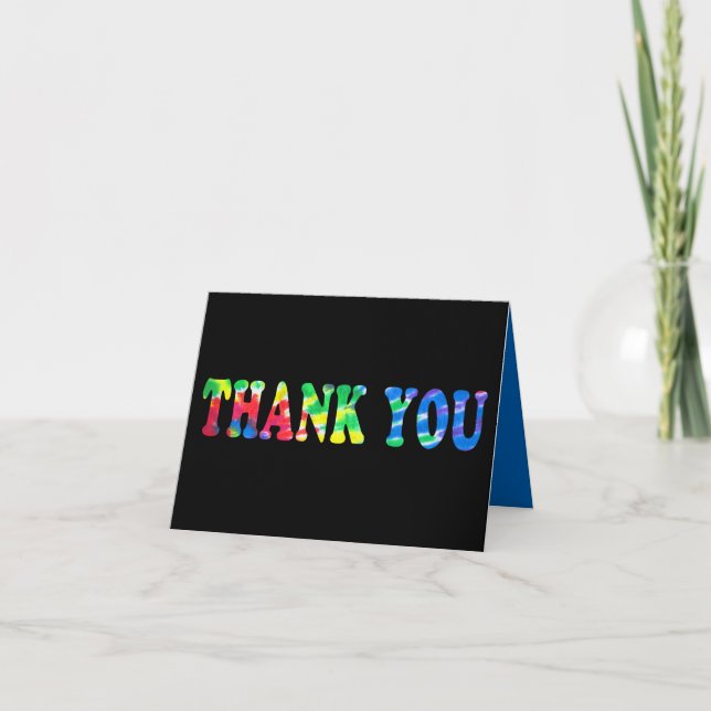 Tarjeta De Agradecimiento TYE DYE Bar Mitzvah Thank You Card (Anverso)