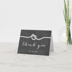 Tarjeta De Agradecimiento Tying the Knot Chalkboard Boda Gracias