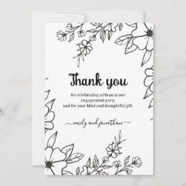 Tarjeta De Agradecimiento Typografía elegante que estamos comprometidos