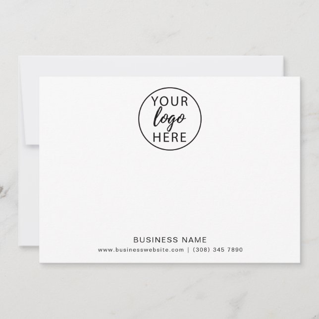 Tarjeta De Agradecimiento Typography Business Logo (Anverso)
