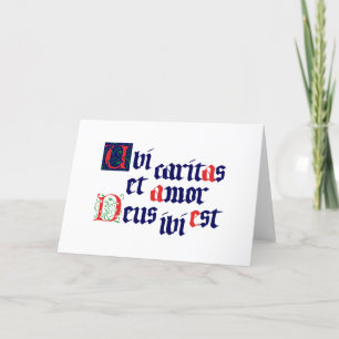 Tarjeta De Agradecimiento Ubi Caritas