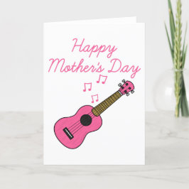 Tarjeta De Agradecimiento Uke, músico del Día de la Madre de Ucrania