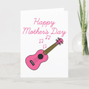 Tarjeta De Agradecimiento Uke, músico del Día de la Madre de Ucrania