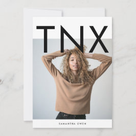 Tarjeta De Agradecimiento Ultra Moderno negrita Gran Graduado Simple TNX