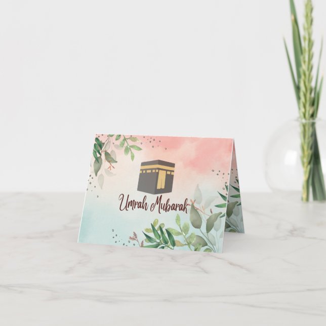 Tarjeta De Agradecimiento umrah mubarak (Anverso)