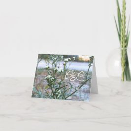 Tarjeta De Agradecimiento Un amor, Flor blanca, carta blanca de arte natural