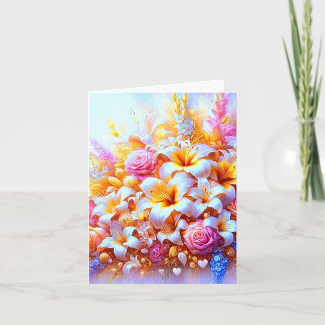 Tarjeta De Agradecimiento Un Amour à Tenir Tendrement, carte pour tous (Anverso)