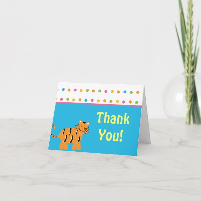Tarjeta De Agradecimiento Un animal de la jungla suave gracias (Anverso)