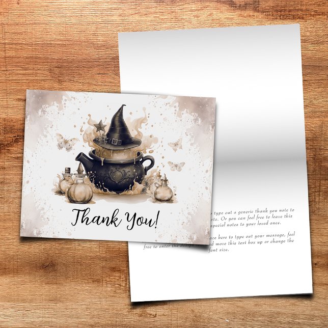 Tarjeta De Agradecimiento Un bebé elabora Baby Shower Neutral de Halloween (Subido por el creador)