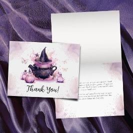 Tarjeta De Agradecimiento Un bebé está preparando Baby Shower rosado de Hall