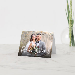 Tarjeta De Agradecimiento Un Boda fotográfico elegante y agradecido por siem