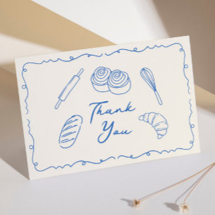 Tarjeta De Agradecimiento Un bollo en el Baby Shower de Oven Boy