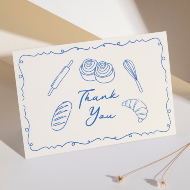 Tarjeta De Agradecimiento Un bollo en el Baby Shower de Oven Boy (Subido por el creador)