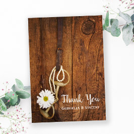 Tarjeta De Agradecimiento Un Caballo Blanco Y Un Poco De Boda Occidental Gra