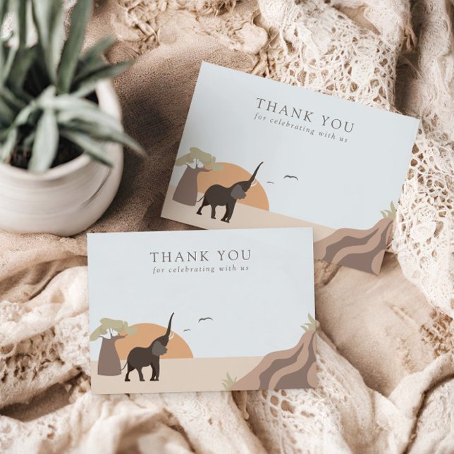 Tarjeta De Agradecimiento Un cacahuete | El Safari de la Selva Boho (Subido por el creador)