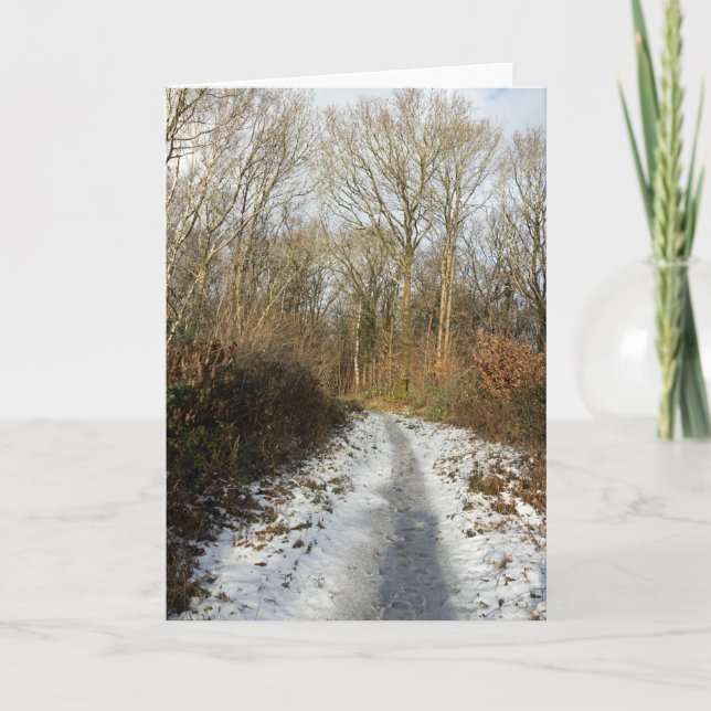 Tarjeta De Agradecimiento Un camino de invierno en Arnside (Anverso)
