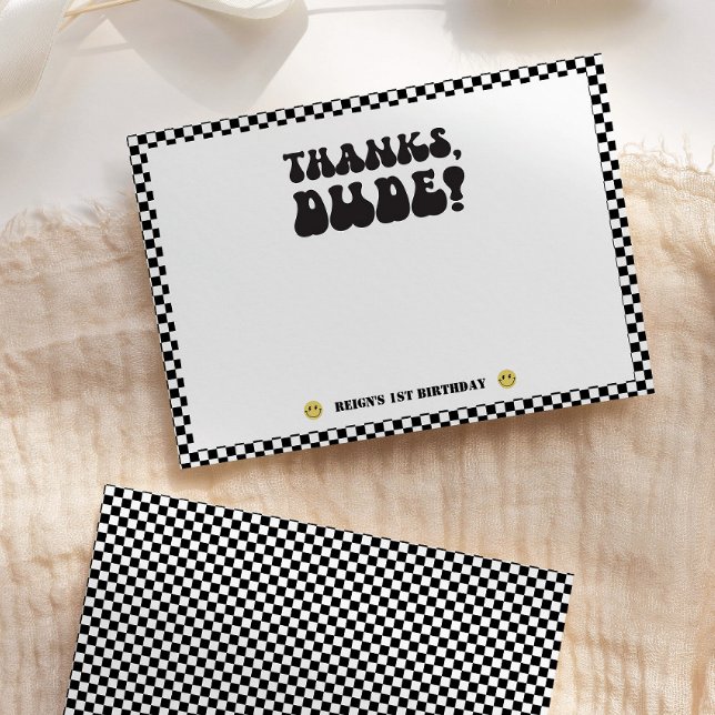 Tarjeta De Agradecimiento Un Chico Feliz | Cumpleaños Rad de Niños 1er Año (Subido por el creador)