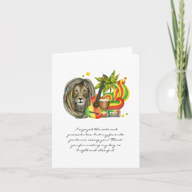 Tarjeta De Agradecimiento Un cumpleaños de amor | Foto Gracias (Anverso)