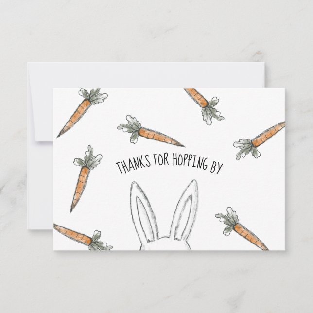 Tarjeta De Agradecimiento Un cumpleaños de Bunny Boy (Anverso)