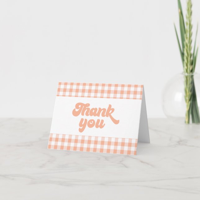 Tarjeta De Agradecimiento Un Cumpleaños de Melocotón Dulce (Anverso)