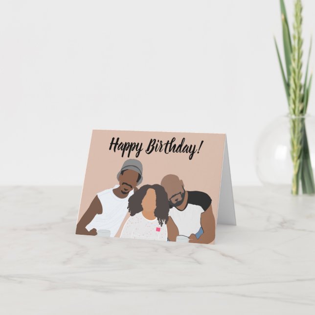 Tarjeta De Agradecimiento Un cumpleaños feliz para las familias (Anverso)