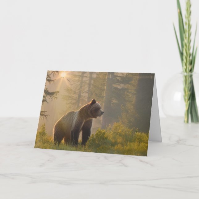 Tarjeta De Agradecimiento Un cumpleaños feliz para los beary (Anverso)