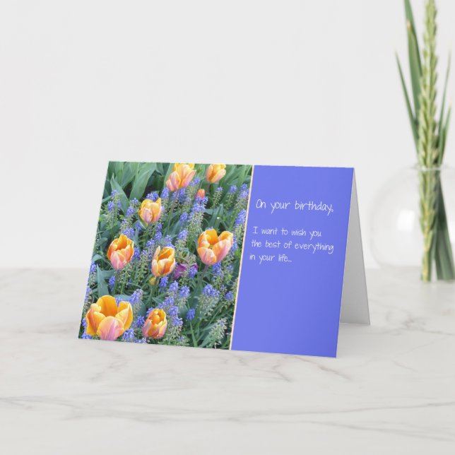 Tarjeta De Agradecimiento Un deseo de cumpleaños para los mejores... (Anverso)