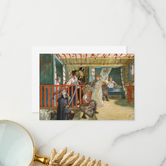 Tarjeta De Agradecimiento Un día de celebración por Carl Larsson (Anverso/Reverso In Situ)