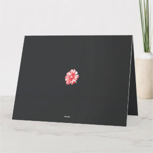 Tarjeta De Agradecimiento un dibujo de una flor roja sobre un fondo blanco