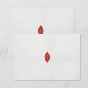 Tarjeta De Agradecimiento un diseño rojo y marrón sobre un fondo blanco