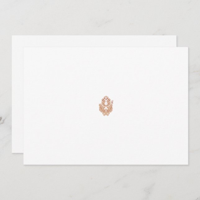 Tarjeta De Agradecimiento Un diseño simétrico con motas geométricas marrones (Anverso / Reverso)