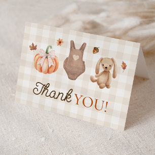 Tarjeta De Agradecimiento Un dulce calabaza Neutral Cae Baby Shower