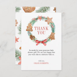 Tarjeta De Agradecimiento Un dulce está en camino Baby Shower Gracias