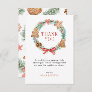 Tarjeta De Agradecimiento Un dulce está en camino Baby Shower Gracias