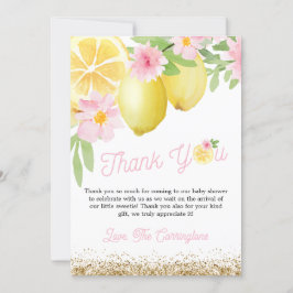 Tarjeta De Agradecimiento Un dulce limón limón